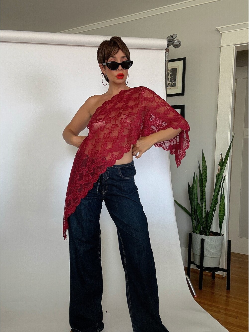 Lace Poncho Top